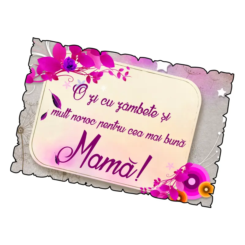 Mgs107-o zi cu zambete pentru cea mai buna mama, magnet frigider